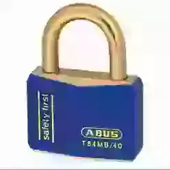 T84 Series 40mm Brass Shackle Rustproof Padlock Blue (Keyed Alike)